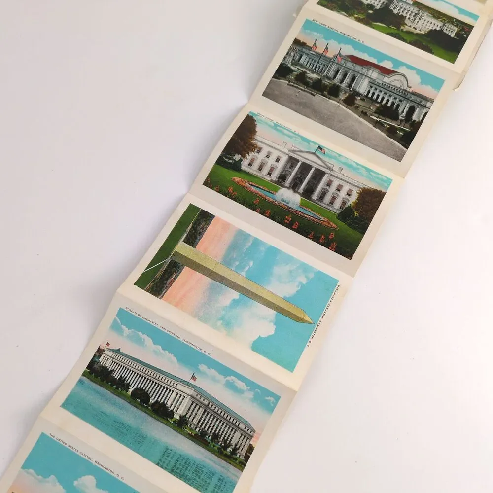 Souvenir Folder of‎ Washington DC 1920s Fold-Out Postcards Unused US Capitol
